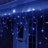 5 Metre LED Icicle Lights in Blue, Connectable, 200 LED's