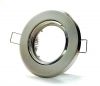 Brushed Chrome GU10 Downlight Fitting with Adjustable Tilt 