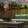 10 Metre Outdoor Festoon Belt with 10 x Green Festoon Bulbs, Connectable