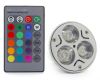 GU10 3 x 1W LED 16 Colour Changing Light Bulb with Remote Controller