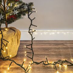 10 metre Warm White LED Cluster String Fairy Lights, 300 leds, connectable