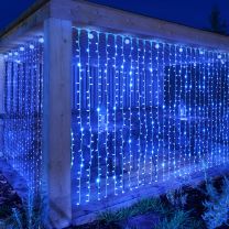Blue LED Curtain Light, 2M x 1.5M, Connectable, 380 LED's