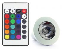 E27 3W LED 16 Colour Changing Light Bulb with Remote Controller