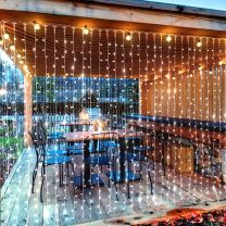 Cool White LED Curtain Light, 2M x 2M, Connectable, 500 LED's