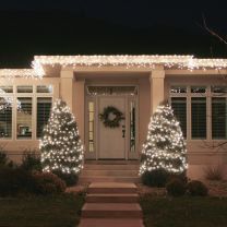 10 Metre LED Icicle Lights in White, Connectable, 320 LED's