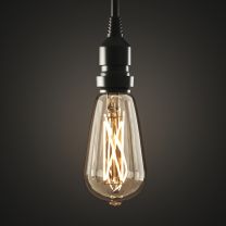 Festoonz 4W E27 Fully Dimmable Vintage LED Light Bulb, Teardrop Style, Warm White