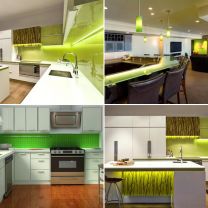Green Under Cabinet Kitchen Lighting / Plasma TV LED Strip Sets