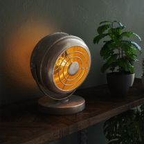 Bright Lightz Industrial Table Lamp, Vintage / Retro Fan Design