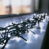 10 metre Cool White LED Cluster String Fairy Lights, 300 leds, connectable