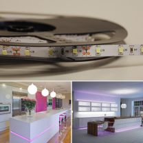 24v Pink LED Strip Light, 3528, 60 LED's per Metre