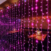 Pink LED Curtain Light, 2M x 2M, Connectable, 500 LED's