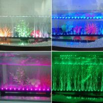 RGB Colour Changing LED Aquarium /  Fish Tank Airstone Bubble Light