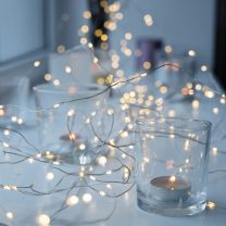LED Battery Wire Fairy Lights, Warm White, 2 Metre Length 
