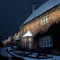 5 Metre LED Icicle Lights in Warm White, Connectable, 200 LED's