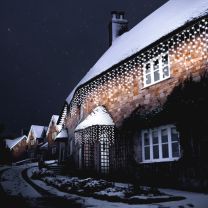 5 Metre LED Icicle Lights in White, Connectable, 200 LED's