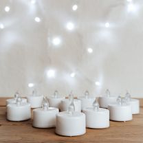 LED Tea Light Candles, Box of 12, Choice of Colours